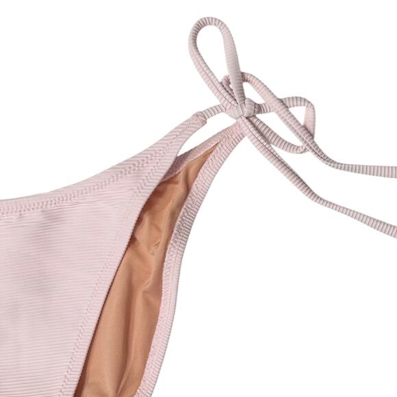 2/$15 NWT J. Crew Ribbed Cheeky String Bikini Bottom Pale Blossom Pink Size S - Picture 3 of 9